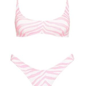 Triangl Pink & White Zebra Bikini